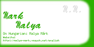 mark malya business card